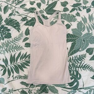 lululemon athletica Cream Ribbed Tank Top